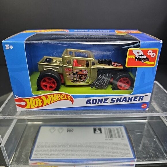 Hot Wheels Pull-Back Speeder Green Bone Shaker New Sealed Box - Picture 2 of 9